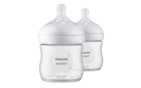 PHILIPS AVENT, Philips Avent Babyflasche SCY900/02 Natural Response 125ml 2 Stück, Philips Avent Natural Response Babyflasche, 125ml, 0M+ (2 Stk)