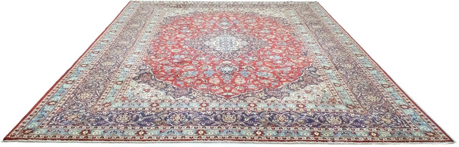 MorgenLand, morgenland Wollteppich »Keshan Teppich handgeknüpft rot«, rechteckig, 8 mm Höhe, 