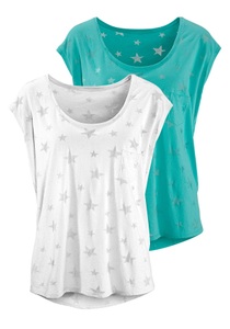 BEACHTIME, Beachtime T-Shirt, Beachtime T-Shirt, Ausbrenner-Qualität mit leicht transparenten Sternen