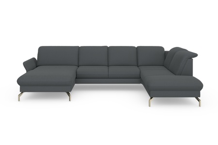 sit&more Wohnlandschaft »Fashion«, wahlweise mit Kopfteilverstellung und Vorziehsitz, motorisch, mit satinierten Nickelfüssen