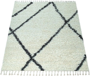 Paco Home Hochflor-Teppich »Helsinki 531«, rechteckig, 45 mm Höhe, weicher Hochflor-Shaggy, Scandi Design, mit Fransen, ideal im Wohnzimmer & Schlafzimmer