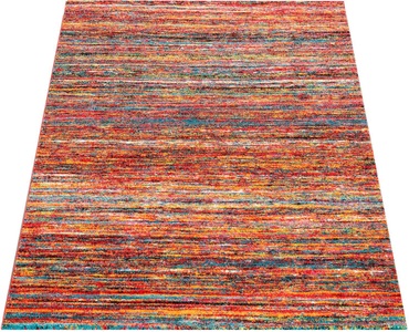 PACO HOME, Teppich, »Passion 221«, Paco Home, rechteckig, Höhe 18 mm, maschinell gewebt, Paco Home Teppich »Passion 221«, rechteckig, 16 mm Höhe, Kurzflor, modernes Streifen Design, ideal im Wohnzimmer & Schlafzimmer