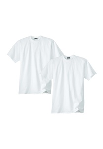 Schiesser, Schiesser Unterziehshirt (2 Stück) schlichte Basic-Shirts in Top-Markenqualität, Shirt kurzarm Jersey 2er-Pack rundhals weiß - American T-Shirt M