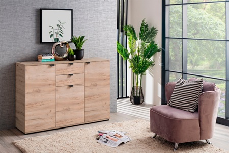 my home Sideboard »Duero«, mit 2 Schubkästen, Breite 135 cm