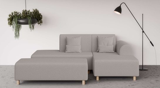 INOSIGN Ecksofa »Suyala«, L-Form mit Hocker