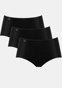 SLOGGI, Sloggi Slip 24/7 Microfibre Midi 3er-Pack, Sloggi - Slip 3er Pack Bequem sitzend, 40, Schwarz