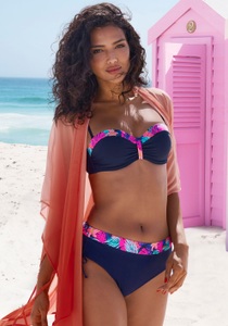 Lascana, LASCANA Bügel-Bandeau-Bikini-Top »Exotic«, mit bedruckter Blende an den Cups