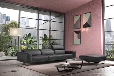 Egoitaliano, Egoitaliano 3-Sitzer »Gloria«, Beidseitig verstellbare Rückenelemente, mit Metallfüssen, Egoitaliano 3-Sitzer »Gloria, super bequem, hochwertige Verarbeitung, edles Design, Megasofa« beidseitig verstellbare Rückenelemente, mit Designmetallfüssen