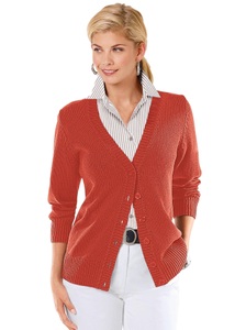 CASUAL LOOKS, Casual Looks Strickjacke in »fully fashioned«-Verarbeitung, Casual Looks Strickjacke