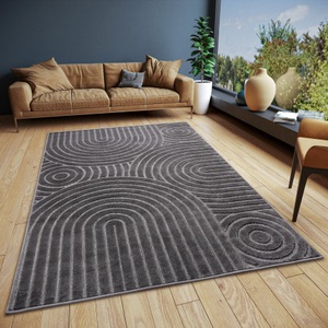 Hanse Home, HANSE Home Teppich »Wave«, rechteckig, strapazierfähig, pflegeleicht, robust, Hoch-Tief Optik, HANSE Home Teppich »Iconic«