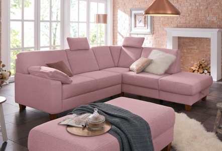 HOME AFFAIRE, Home affaire Ecksofa »Belfort«, mit Federkern, wahlweise mit Bettfunktion und Stauraum