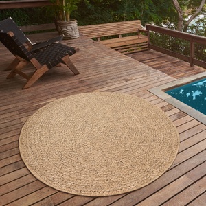 the carpet Teppich »Kansas«, rund, 1 mm Höhe, moderner robuster In und Outdoor Teppich Jute Look