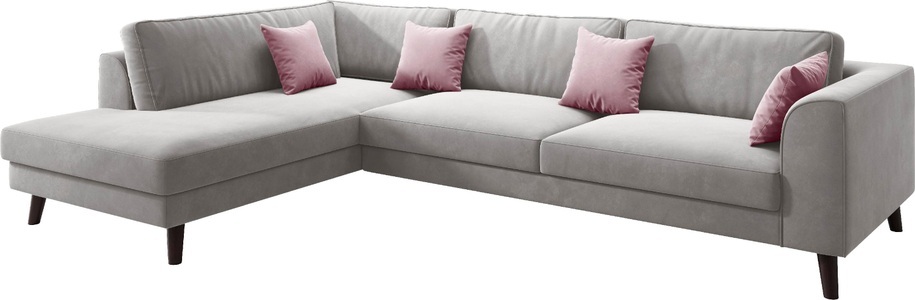 INOSIGN, INOSIGN Ecksofa »Laurentia«, mit 4 Zierkissen, Ottomane links oder rechts bestellbar, INOSIGN Ecksofa »Laurentia, L-Form«, mit 4 Zierkissen, Ottomane links oder rechts bestellbar