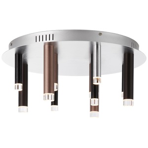 Brilliant, LED-Deckenlampe Cembalo dimmbar 12fl, Brilliant Deckenleuchte »Cembalo«, 12 flammig, Leuchtmittel LED-Modul LED fest integriert, LED Deckenlampe rund 12flg braun/Kaffee