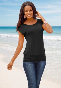 Lascana, LASCANA Longshirt, LASCANA Longshirt, mit breitem Bund
