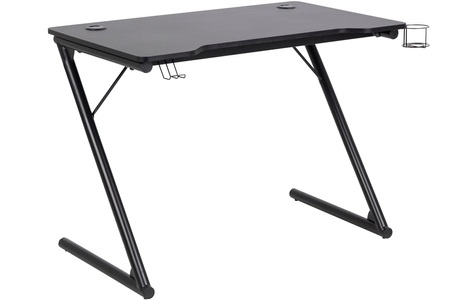 mutoni scandi, Tisch Ilario schwarz mit Becherhalter 100x60