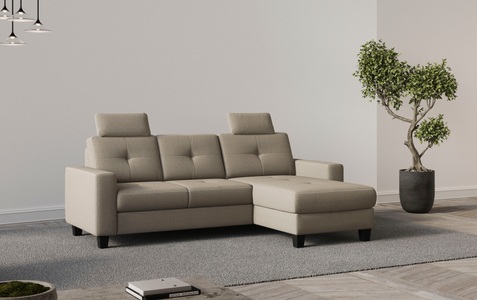 Places of Style Ecksofa »Varese«, wahlweise mit Bettfunktion und Bettkasten