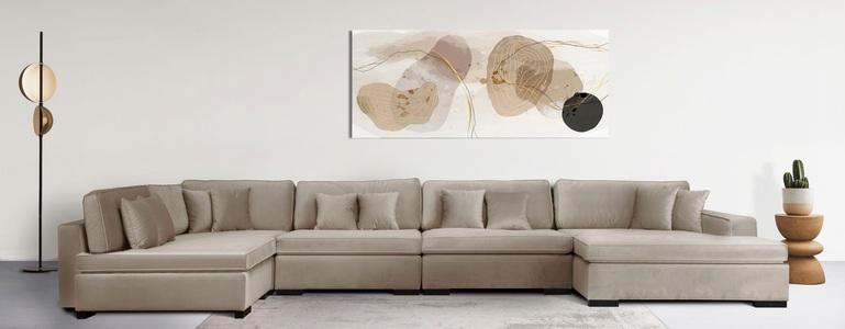 Guido Maria Kretschmer Home&Living, Guido Maria Kretschmer Home&Living Wohnlandschaft »Skara XXL«, Lounge-Sofa XXL mit Federkern-Polsterung, in vielen Bezugsvarianten, auch recycelt, Home affaire Wohnlandschaft »Skara XXL U-Form« Lounge-Sofa XXL mit Federkern-Polsterung, in vielen Bezugsvarianten