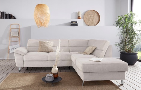 SIT&MORE, sit&more Ecksofa, sit&more Ecksofa »Sorano L-Form«, wahlweise mit Bettfunktion und Bettkasten