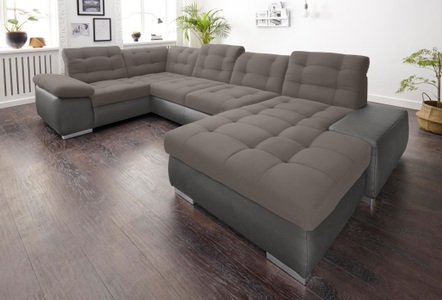 SIT&MORE, sit&more Wohnlandschaft, sit&more Wohnlandschaft »Ontario U-Form« XXL, wahlweise mit Bettfunktion