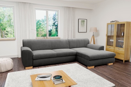 HOME AFFAIRE, Home affaire Ecksofa »Nika«, wahlweise mit Bettfunktion, auch in Cord, Home affaire Ecksofa »Nika zeitlos und elegant, L-Form« wahlweise mit Bettfunktion, auch in Cord