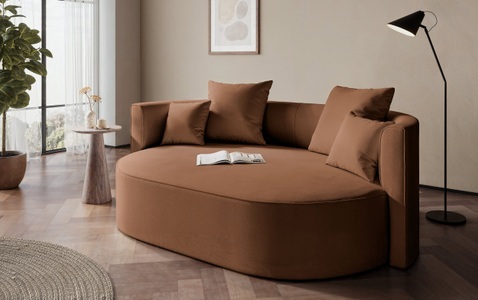 LeGer Home by Lena Gercke, LeGer Home by Lena Gercke 2,5-Sitzer »ISALIE, rundes Loungesofa, mit Kissen, perfekt gepolstert«, moderne Stoffe, mit 4 Zierkissen, extra grosse Sitzfläche, LeGer Home by Lena Gercke 2,5-Sitzer »ISALIE, rundes Loungesofa, mit Kissen, perfekt gepolstert« moderne Stoffe, mit 4 Zierkissen, extra grosse Sitzfläche