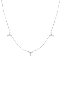 TAMARIS, Tamaris Kette mit Anhänger »Blume, Blüte, TJ-0247-N-45, TJ-0248-N-45«, mit Zirkonia (synth.), 