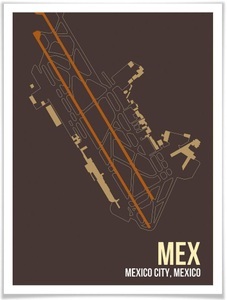 Wall-Art, Wall-Art Poster »Wandbild MEX Grundriss Mexico City«, Grundriss, (1 St.), Poster, Wandbild, Bild, Wandposter, Wall-Art Poster »Wandbild MEX Grundriss Mexico City«, Grundriss, (1 St.), Poster ohne Bilderrahmen
