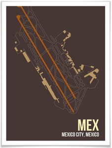 Wall-Art, Wall-Art Poster »Wandbild MEX Grundriss Mexico City«, Grundriss, (1 St.), Poster, Wandbild, Bild, Wandposter, Wall-Art Poster »Wandbild MEX Grundriss Mexico City«, Grundriss, (1 St.), Poster ohne Bilderrahmen
