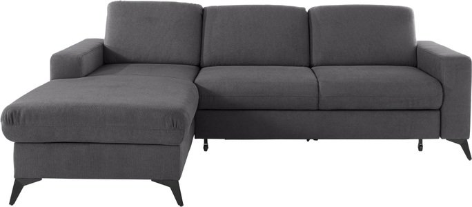 Places of Style Ecksofa »Lolland«, Wahlweise mit Bettfunktion und Bettkasten, Federkern, auch mit abwischbarem Bezug