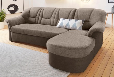 DOMO collection, DOMO collection Ecksofa, DOMO collection Ecksofa »Sarafina L-Form«, wahlweise mit Bettfunktion, optional mit Federkern