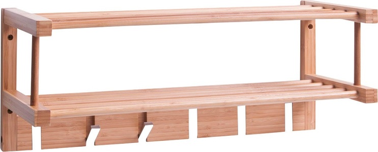 Zeller, Zeller - Wand-Garderobe - Hellbraun, Zeller Present Garderobenleiste, Holzart: Bambus (China)