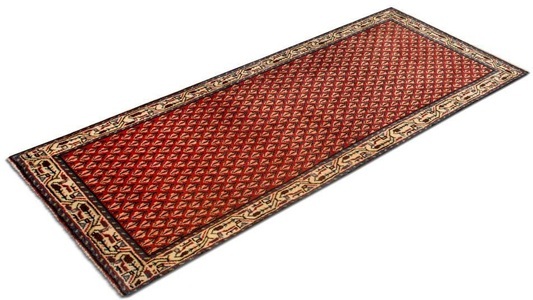 MorgenLand, morgenland Wollteppich »Mir Teppich handgeknüpft rot«, rechteckig, 8 mm Höhe, morgenland Wollteppich »Mir Teppich handgeknüpft rot«, rechteckig, 8 mm Höhe