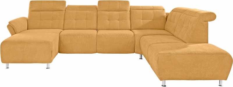 PLACES OF STYLE, Places of Style Wohnlandschaft »Manhattan«, 2 Sitze mit elektrischer Relaxfunktion, verstellbare Armlehnen, Places of Style Wohnlandschaft »Manhattan U-Form«, 2 Sitze mit elektrischer Relaxfunktion, verstellbare Armlehnen