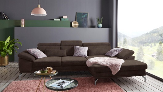 SIT&MORE, sit&more Ecksofa, sit&more Ecksofa »Scorpio L-Form«, inklusive Sitztiefenverstellung, wahlweise mit Kopfverstellung