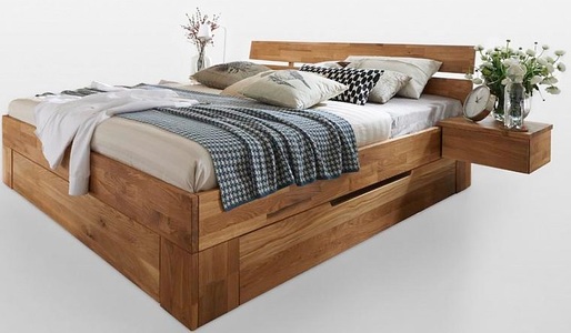 PREMIUM COLLECTION BY HOME AFFAIRE, Premium collection by Home affaire Bettschubkasten »Tommy«, aus schönem massivem Wildeichenholz, in unterschiedlichen Breiten, passend für das Tommy Bett, Home affaire Bettschubkasten »Tommy«, aus massivem Wildeichenholz, in unterschiedlichen Breiten