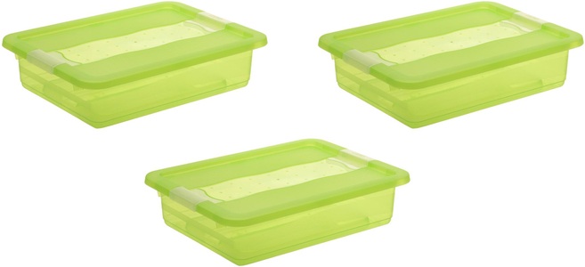 keeeper, keeeper Aufbewahrungsbox »cornelia«, (Set, 3 St.), keeeper Organizer »cornelia«, (Set, 3 St.), Aufbewahrungsbox, mit Deckel, Schiebeverschluss, 7 L