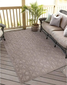 Carpet City, Carpet City Teppich »Santorini«, rechteckig, 5 mm Höhe, 3D-Effekt, für Wohnzimmer, Flur, Küche, Wintergarten, Balkon, Wetterfest & UV-beständig, Carpet City Teppich »In-& Outdoorteppich Santorini 446, 3D-Effekt, Geo-Muster«, rechteckig, 5 mm Höhe, Wetterfest & UV-beständig für Terrasse, Balkon, Küche, Flur