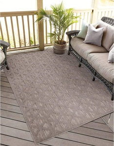 Carpet City, Carpet City Teppich »Santorini«, rechteckig, 5 mm Höhe, 3D-Effekt, für Wohnzimmer, Flur, Küche, Wintergarten, Balkon, Wetterfest & UV-beständig, Carpet City Teppich »In-& Outdoorteppich Santorini 446, 3D-Effekt, Geo-Muster«, rechteckig, 5 mm Höhe, Wetterfest & UV-beständig für Terrasse, Balkon, Küche, Flur