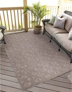 Carpet City, Carpet City Teppich »Santorini«, rechteckig, 5 mm Höhe, 3D-Effekt, für Wohnzimmer, Flur, Küche, Wintergarten, Balkon, Wetterfest & UV-beständig, Carpet City Teppich »In-& Outdoorteppich Santorini 446, 3D-Effekt, Geo-Muster«, rechteckig, 5 mm Höhe, Wetterfest & UV-beständig für Terrasse, Balkon, Küche, Flur