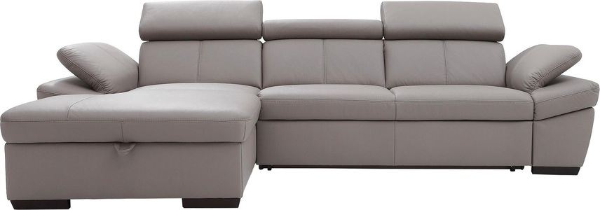 exxpo - sofa fashion, exxpo - sofa fashion Ecksofa, inklusive Kopfteil- und Armteilverstellung, wahlweise mit Bettfunktion, exxpo - sofa fashion Ecksofa »Salerno, Funktionssofa, Breite 280cm, hoher Sitzkomfort, L-Form« inkl. Kopf- und Armteilverstellung, wahlweise mit Bettfunktion