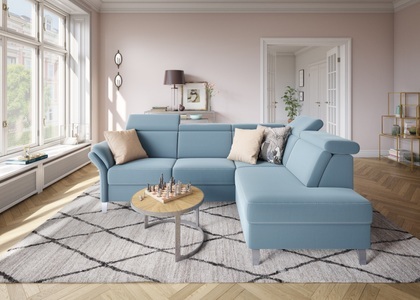 SIT&MORE, sit&more Ecksofa, sit&more Ecksofa »Vincenzo L-Form«, inklusive Kopfteilverstellung, wahlweise mit Bettfunktion, Bettkasten