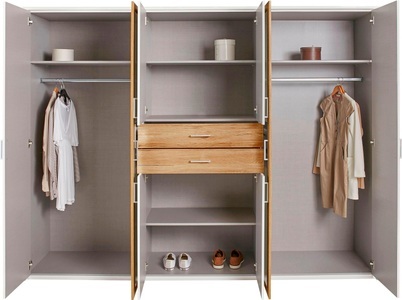 undefined, Wimex Kleiderschrank »Diver«, Wimex Kleiderschrank »Diver Drehtürenschrank mit Spiegel, 180, 225 o. 270cm breit« Bestseller Schlafzimmerschrank wahlweise 3 Innenausstattungen