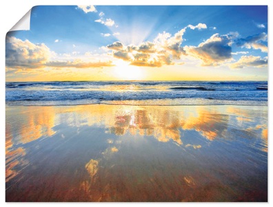 Artland, Artland Wandbild »Sonnenaufgang über dem Ozean«, Artland Wandbild »Sonnenaufgang über dem Ozean«, Himmel, (1 St.), als Alubild, Outdoorbild, Leinwandbild, Poster, Wandaufkleber