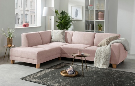 MAX WINZER, Max Winzer® Ecksofa »Blackpool«, Max Winzer® Ecksofa »Blackpool modern, mittlere Sitzhärte mit hochwertiger Schaumpolsterung«, Lounge-Charakter durch niedrigen, leicht gewölbten Rücken