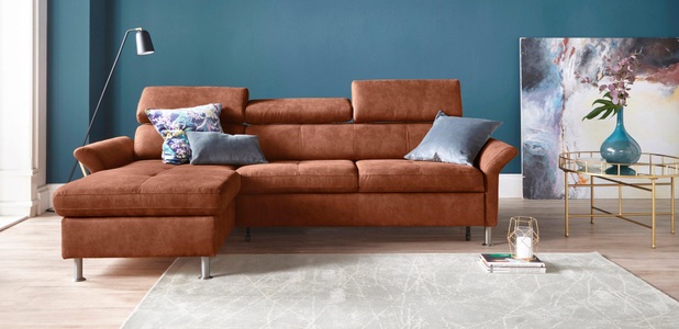 exxpo - sofa fashion Ecksofa, inkl. Kopf- bzw. Rückenverstellung, wahlweise mit Bettfunktion und Bettkasten