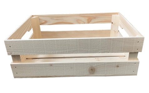 HOLZ ZOLLHAUS, HOLZ ZOLLHAUS Obstharasse roh, Obstharasse aus Rohholz | 60 × 40 × 20 cm