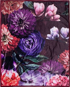 Descanso, Descanso Plaid »Bloomie«, Super weich, Descanso Plaid »Bloomie«, Sehr Weich, Kuscheldecke, Wohndecke, 130x160 cm, Wendeoptik, Blumen