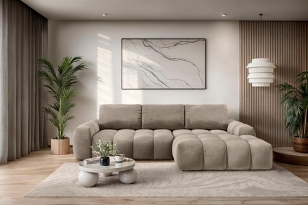 INOSIGN, INOSIGN Ecksofa »AZITA klein optionale Schlafsofa mit Bettkasten, B/T/H: 270/166,5/84cm«, L-Form mit Wellenunterfederung, Bubble-Optik, GOODproduct Ecksofa »AZITA L-Form, 270 cm - OTTO. Verlässliche Qualität.« wahlweise als Schlafsofa m. Bettkasten, Bubble-Optik