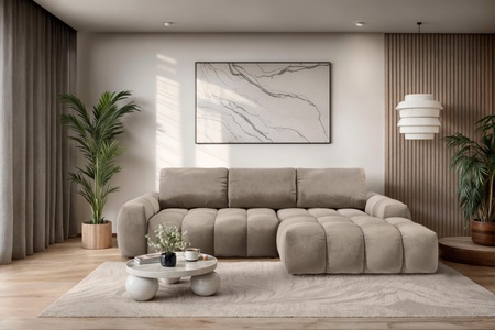 INOSIGN, INOSIGN Ecksofa »AZITA klein optionale Schlafsofa mit Bettkasten, B/T/H: 270/166,5/84cm«, L-Form mit Wellenunterfederung, Bubble-Optik, GOODproduct Ecksofa »AZITA L-Form, 270 cm - OTTO. Verlässliche Qualität.« wahlweise als Schlafsofa m. Bettkasten, Bubble-Optik